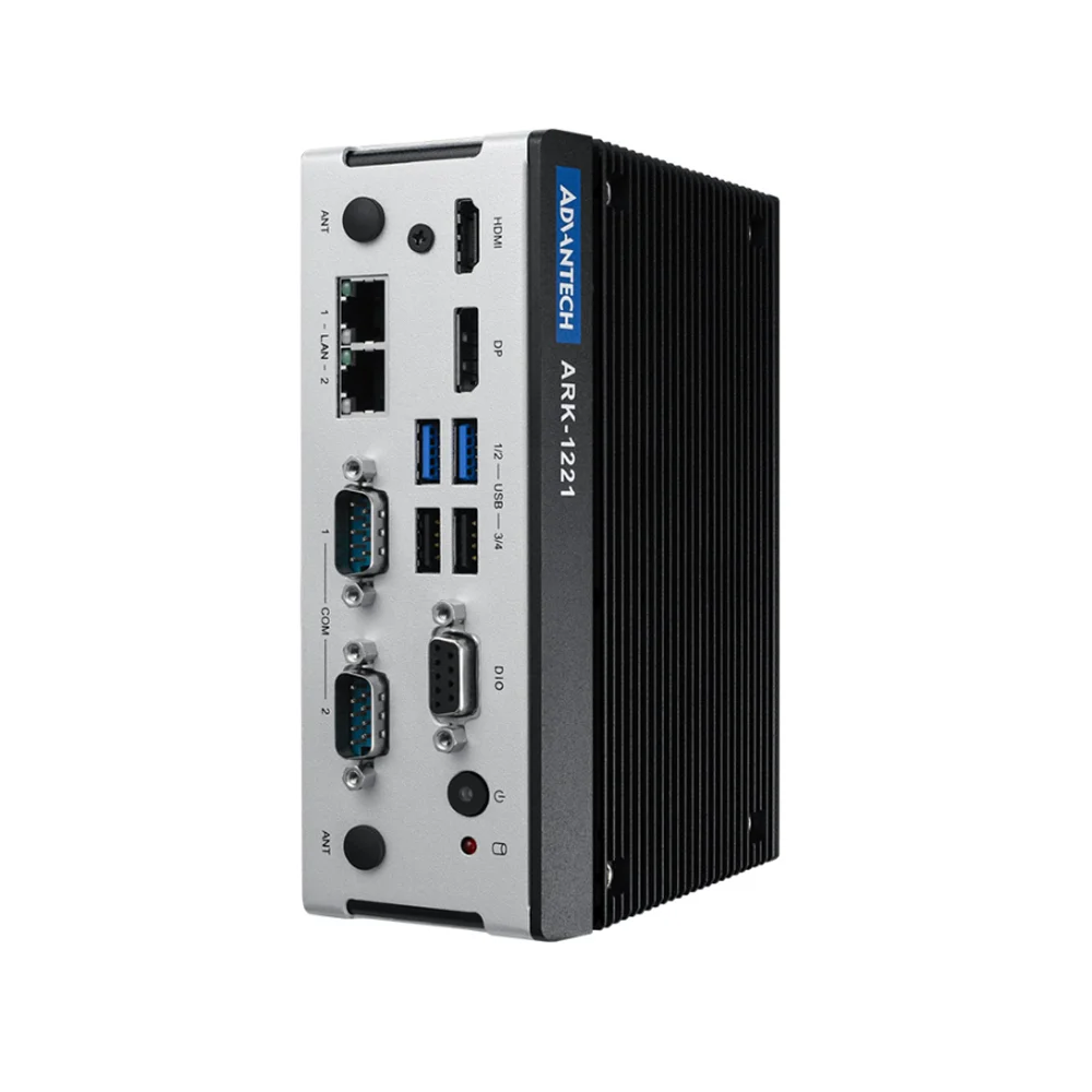 Advantech ARK-1221L  Atom X6413E Quad Core and  Celeron N6210 Dual Core SoC DIN-Rail Fanless Box Industrial Embedded PC