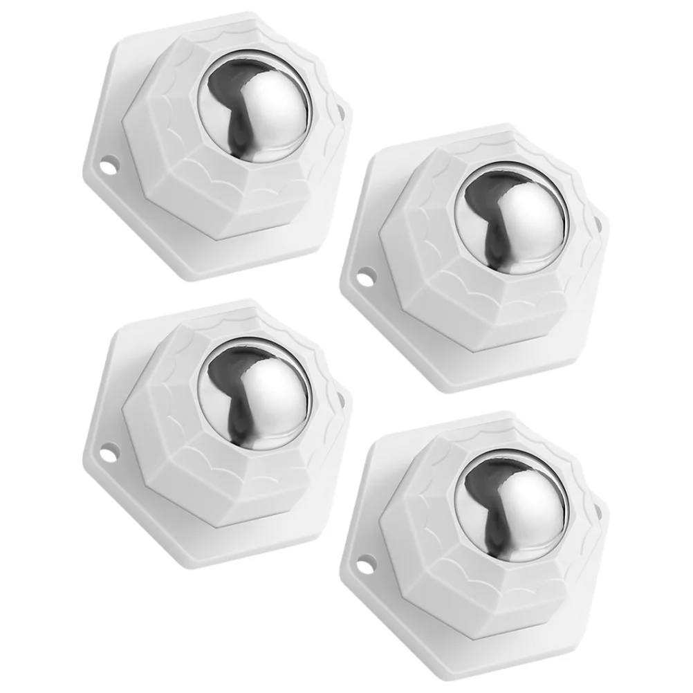 4 Pcs Universal Wheels Luggage Small Appliance Rollers Pulley 380X380X230CM White Self Adhesive Mini Caster