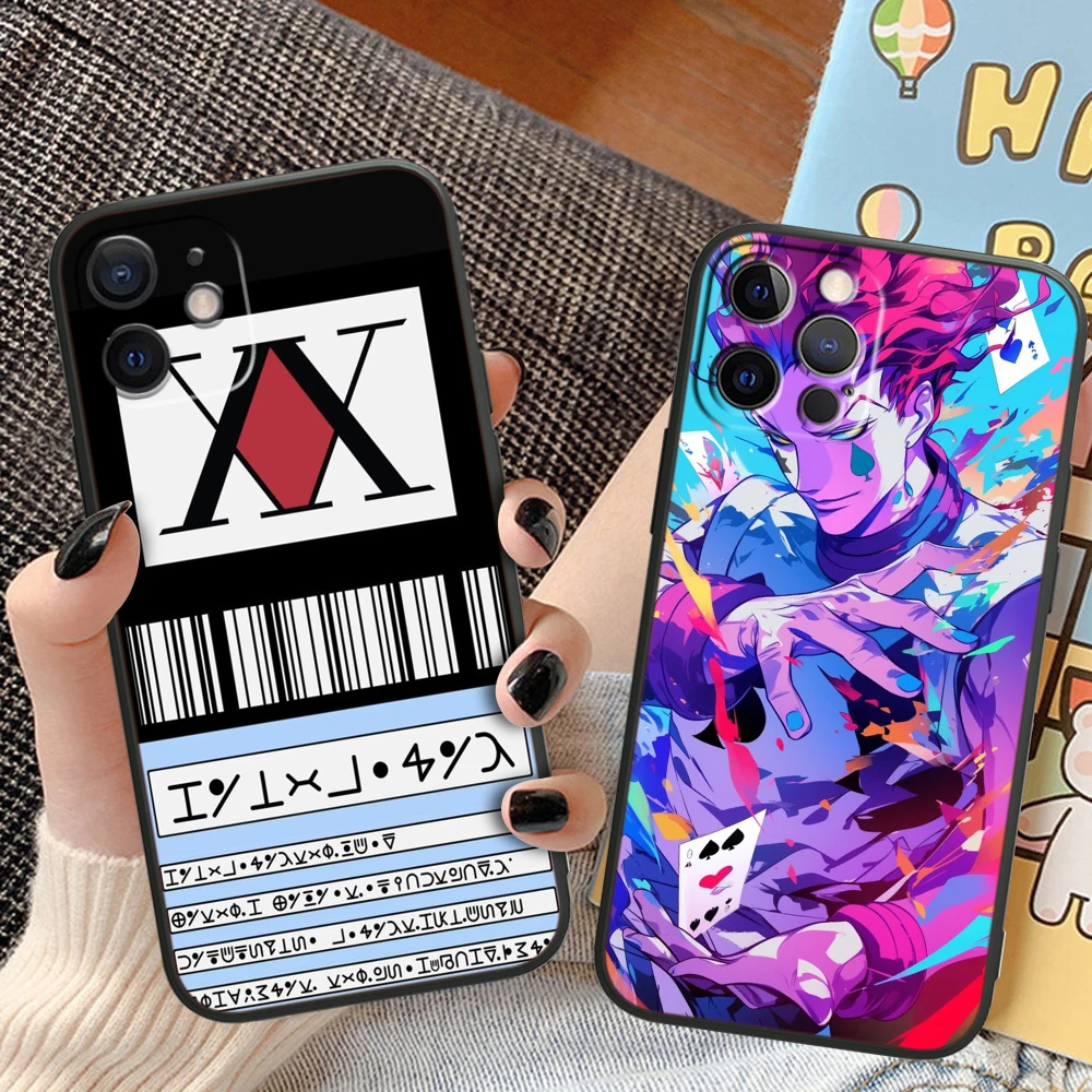 HUNTER×HUNTER Anime For Apple iPhone 15 14 13 12 11 XS XR X 8 7 6 6S Pro Max Plus Mini Black Soft Phone Case Cover