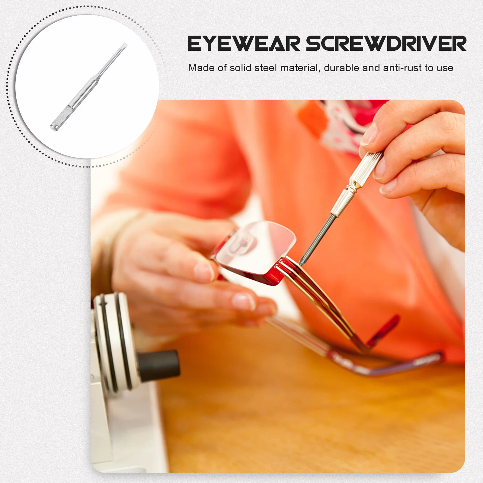 مفك النظارات مشقوق 1.0 مادة فولاذية قوية أداة إصلاح صغيرة للنظارات الشمسية الساعات تحديد الهاتف المحمولة #2