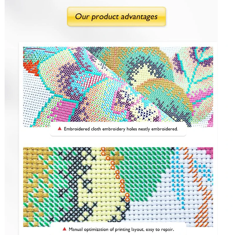 Custom Cross Stitch Cotton Thread Embroidery Kits, DIY Needlework, DMC Set, Counted Printed on Canva, Photo, 11CT, 14CT