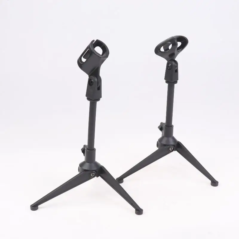 1Pcs Portable Mic Holder, Adjustable Lightweight Table Stand Bracket, Desktop Tripod