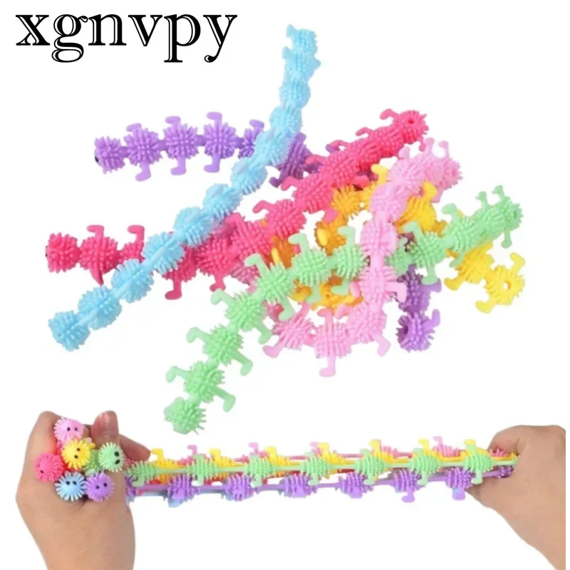 Xgnvpy-伸縮性のあるキャタピラー感覚玩具、ストレス解消、伸縮性のあるストリングワームポップ、そわそわ療法、抗不安そわそわ、1個