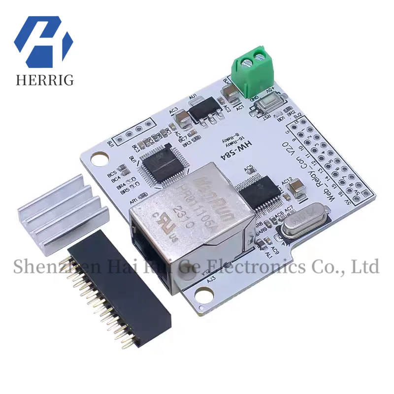 

ENC28J60 16-channel W5100 network control switch, 5V network relay module, Internet of Things