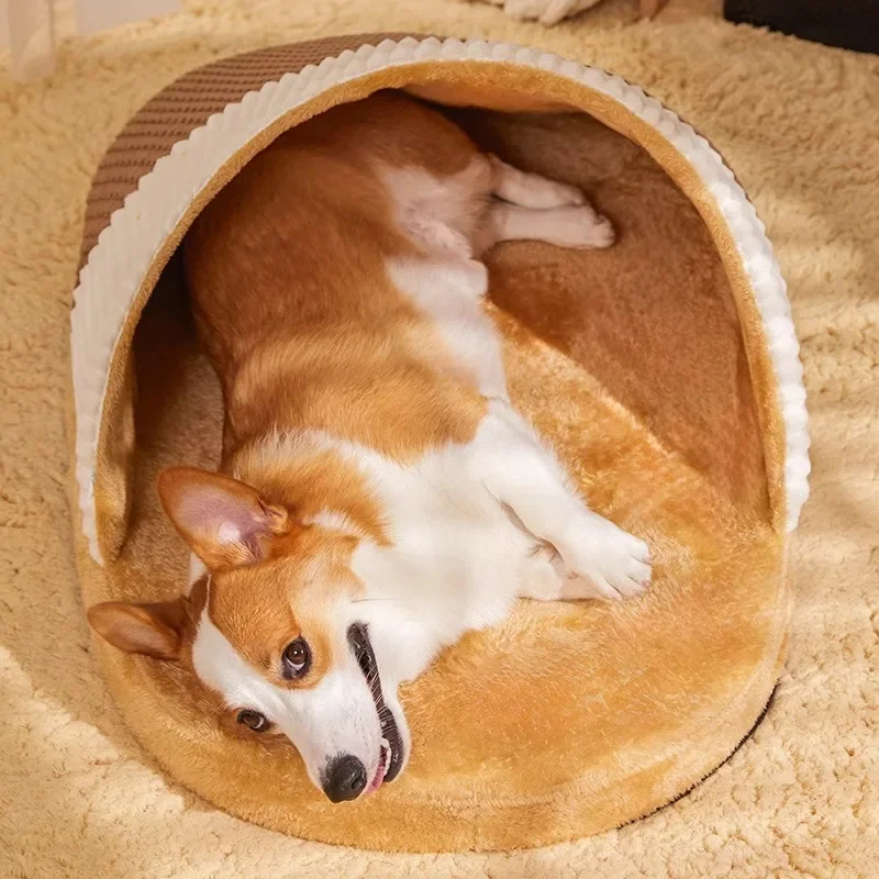 Kennel Sleeping Bag Winter Warm Removable and Washable Closed Quilt Teddy Corgi Small and Medium Dogs Cat Nest Pet Supplies