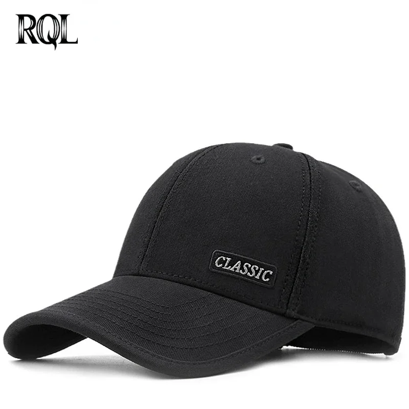 Men\'s Baseball Cap Black Fashion Brand Summer Hat Solid Color Tracker Cap Adjustable Snapback Dad Hat Sport Embroidery Letter