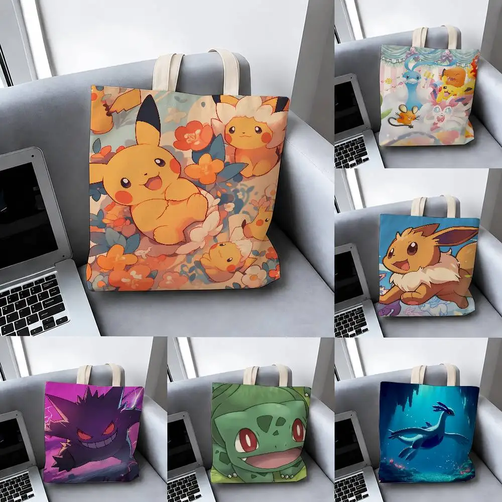 bolsas-de-armazenamento-pokemon-battle-legends-bolsa-de-viagem-bolsa-de-ombro-para-praia-verao-reutilizavel-sacola-de-compras-arte-de-anime