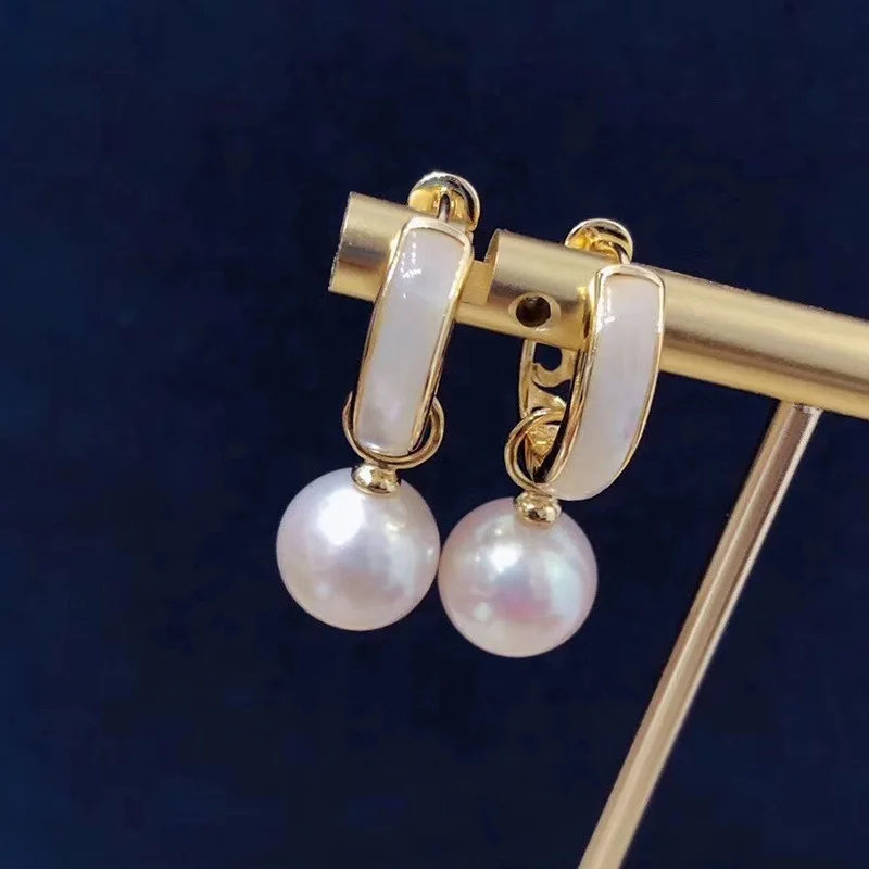 

Elegant Pair of 10-11mm South Sea Drop White Pearl Dangle Earring 925s earings for women 925 earrings