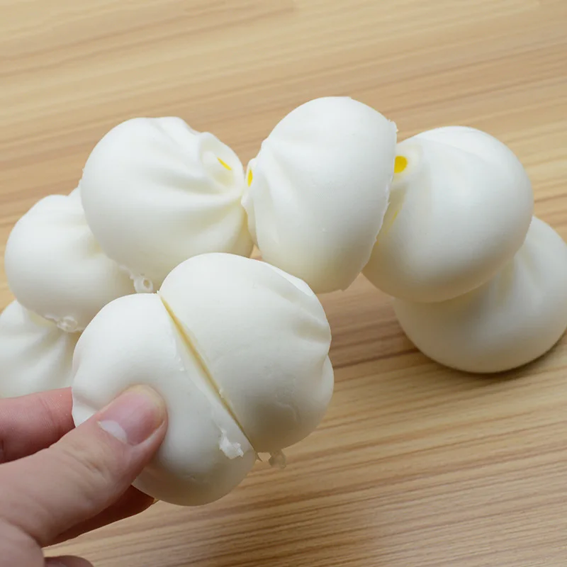 5pcs/lot 6cm Simulation Steamed Buns Squeeze Toys Slow Rising Stress Relief Squishy Prop DIY Pendant Steamed Stuffed Bun Model