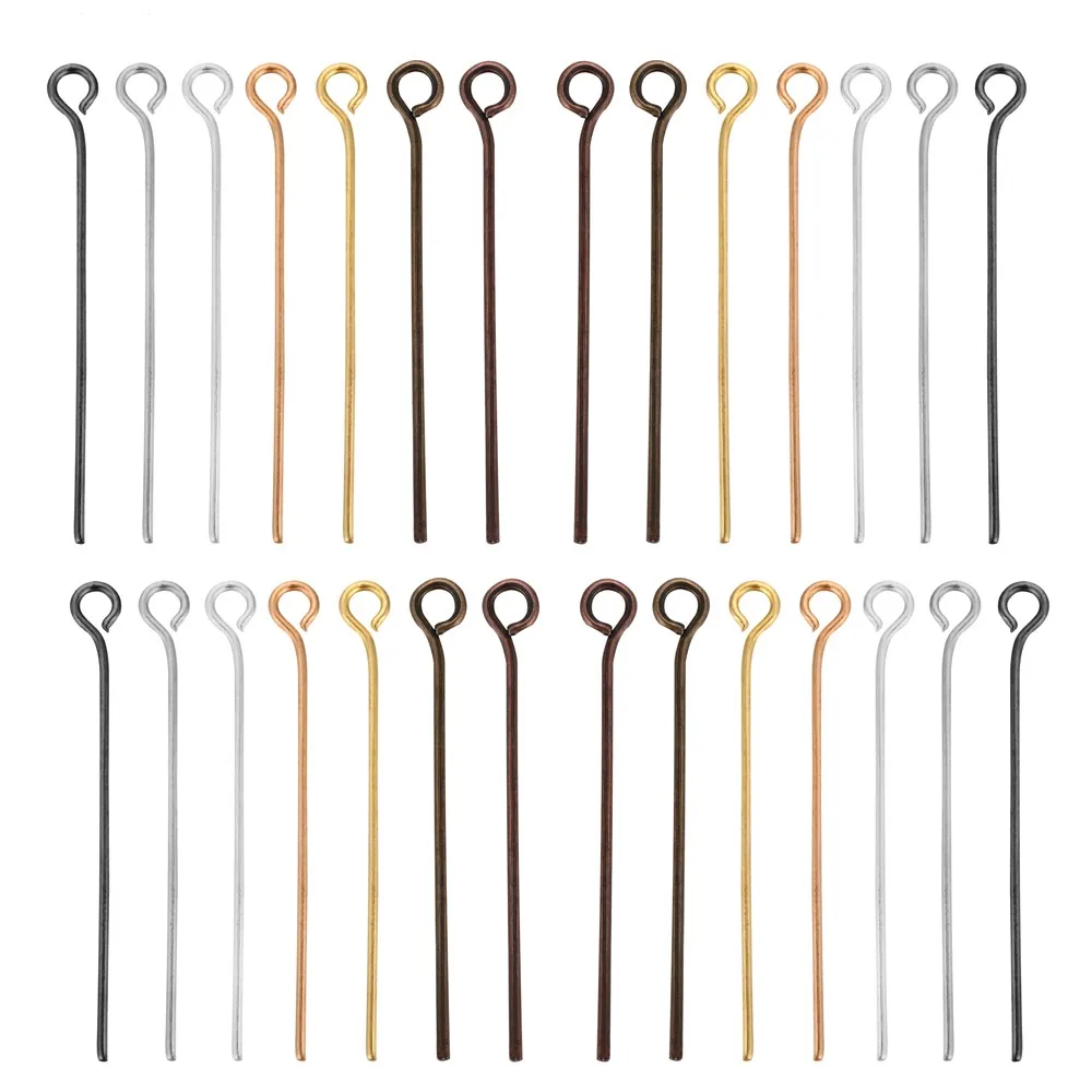 200pcs/Lot  Ear Head Pins 9 Shape Ear Pin For Jewelry Making Diy Supplies Accessories Wholesale 16 20 25 30 35 40 mm