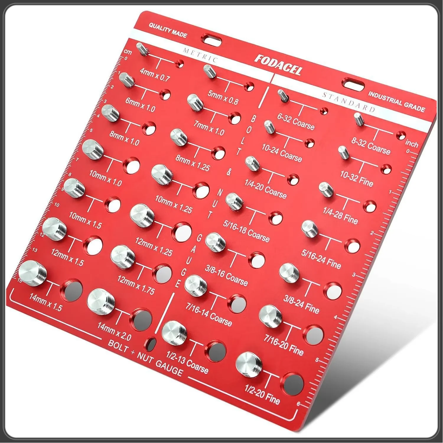 Thread Checker, 28 Nut And Bolt Thread Checker Gauge Inch And Metric Size Precise Screw Size And Thread Measuring Tools
