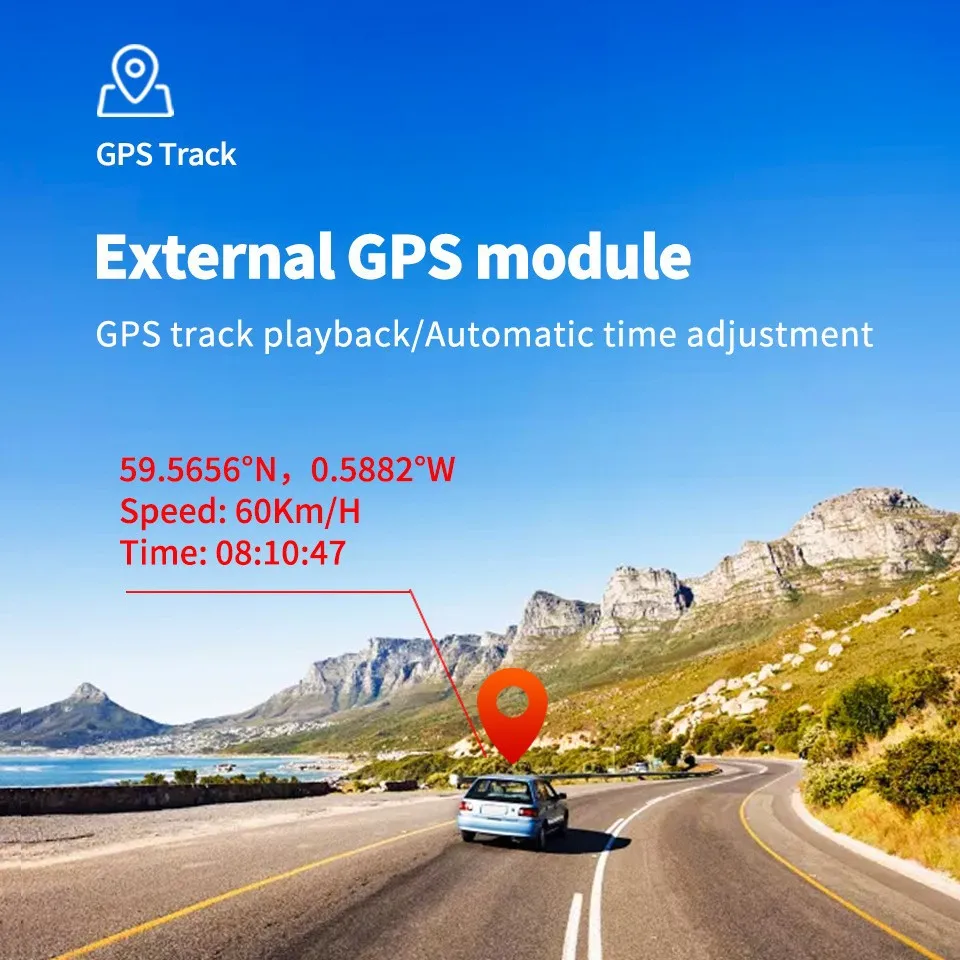 The new 4G Android 14.0 center console 8+32G HD driving recorder has dual navigation reversing images.