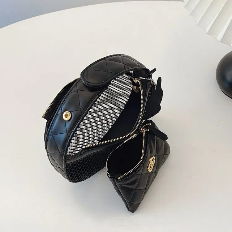 2025 جديد! حقيبة منسوجة من Hula Hoop Xiaoxiangfeng - قماش شبكي مجوف للجدة Xiang، سلسلة كروس/تحت الإبط للنساء #2