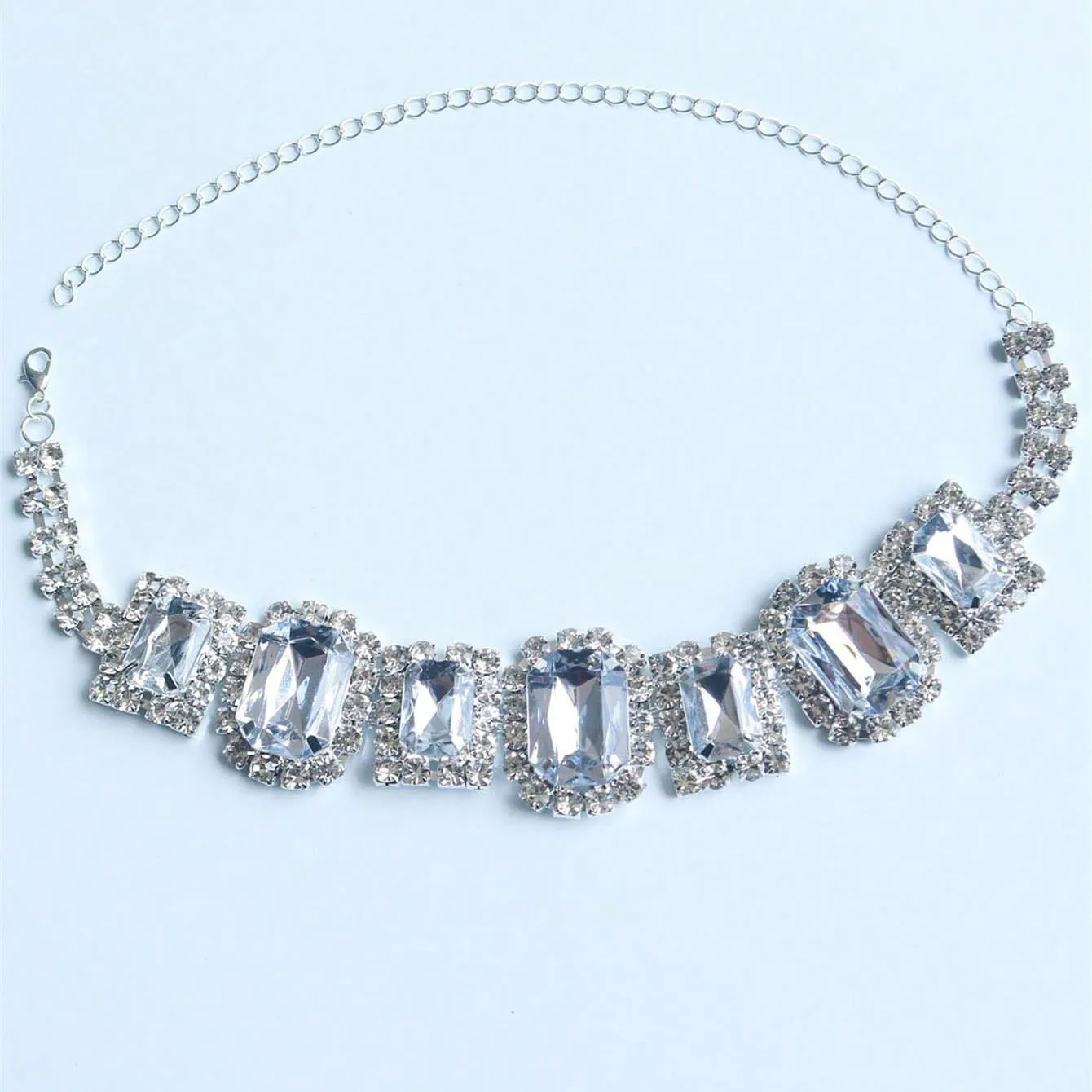 Stylish Glass Necklace and Earring Set for Brides