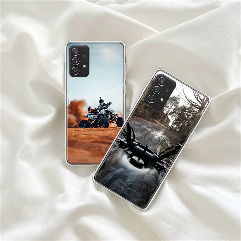 Four Wheeled Motorcycle off-Road Journey Phone Case For Galaxy S23 S20 FE S21 Plus Samsung S24 S22 Ultra TPU Pattern S10 S10E S9