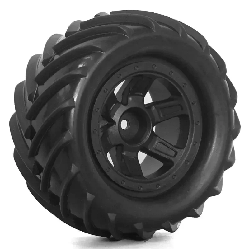 4 pçs 90mm monster truck buggy pneus roda 12mm hex para trxs e-revo mjx 16207 16208 scy 16101 hbx 1/16 rc carro peças de atualização