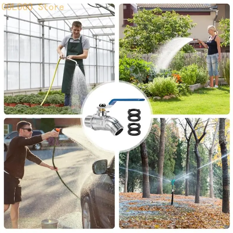 304 Body Hose Water Shut Off for Faucet and Irrigation Daily Use D0LD