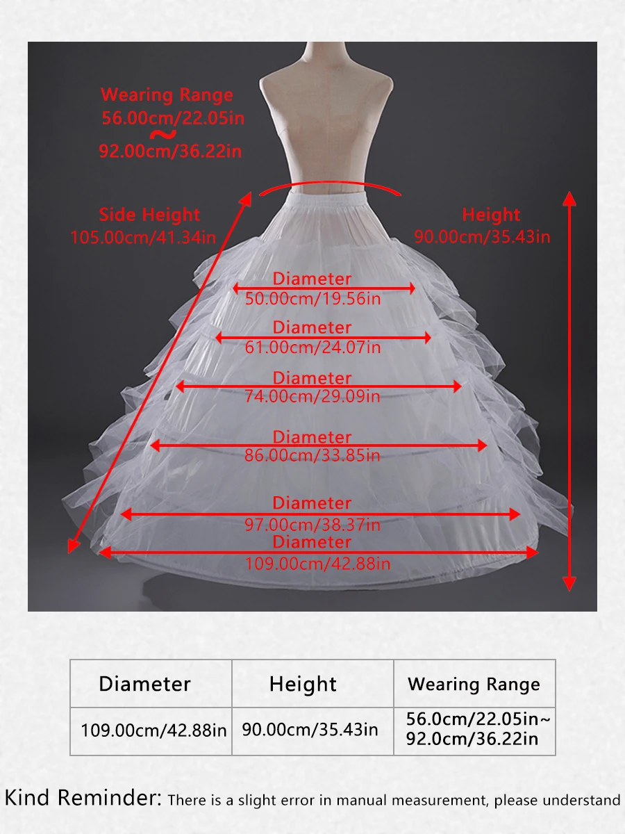 Petticoat Under Wedding Dress, Bridal Dress Long Underskirt For Women, Multiple steel rims Crinoline For Complementos De Boda