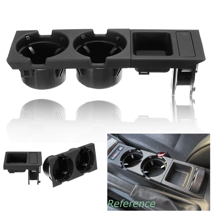 Car Center Console Water Cup Holder Beverage Bottle Holder Coin Tray Saddle Frame For-Bmw 3 Series E46 318I 320I 98-06