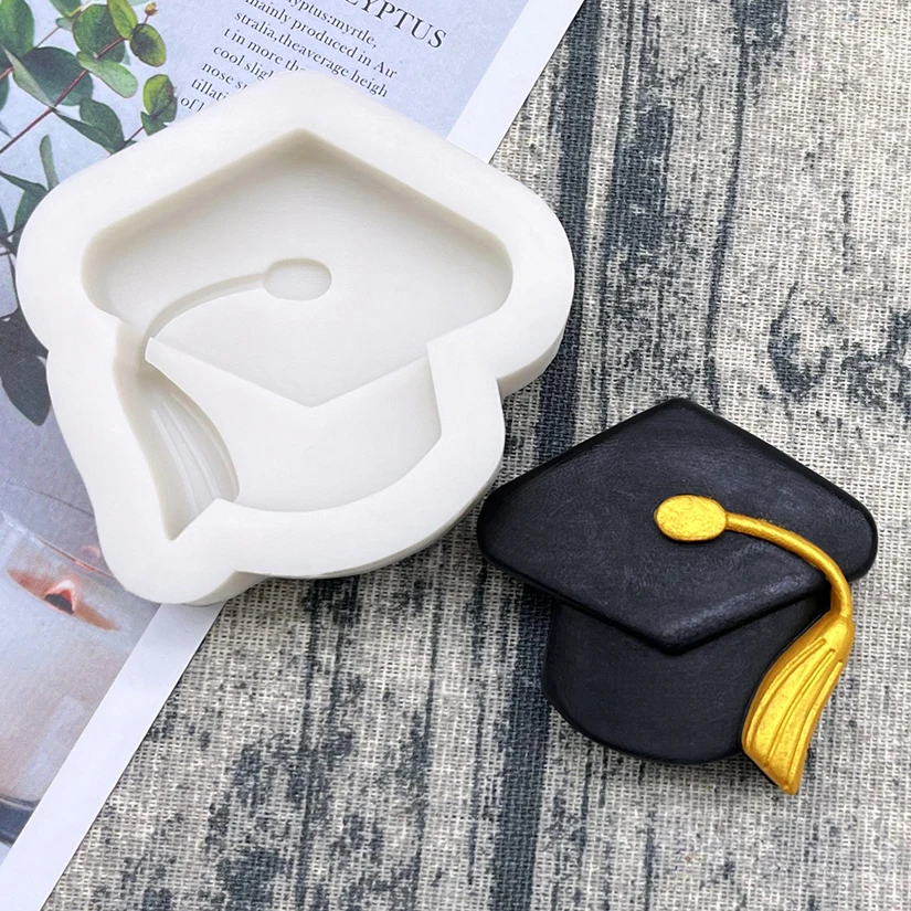 Graduation Mortarboard Silicone Sugarcraft Mold Chocolate Cupcake Baking Fondant Cake Decorating Tools