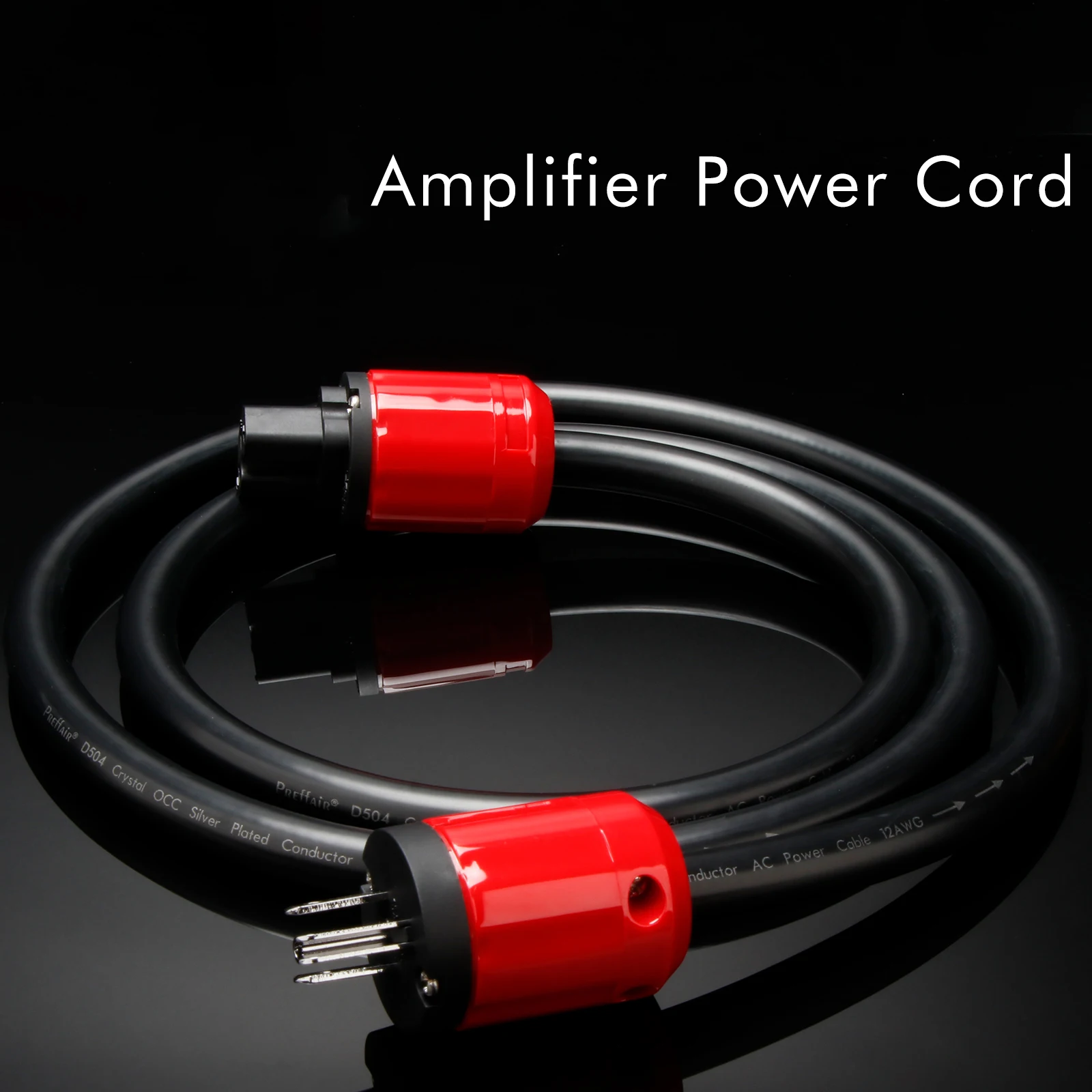 Preffair Power Cable with P-330E Schuko EU/US Plug occ silver plated AC hifi supply cord