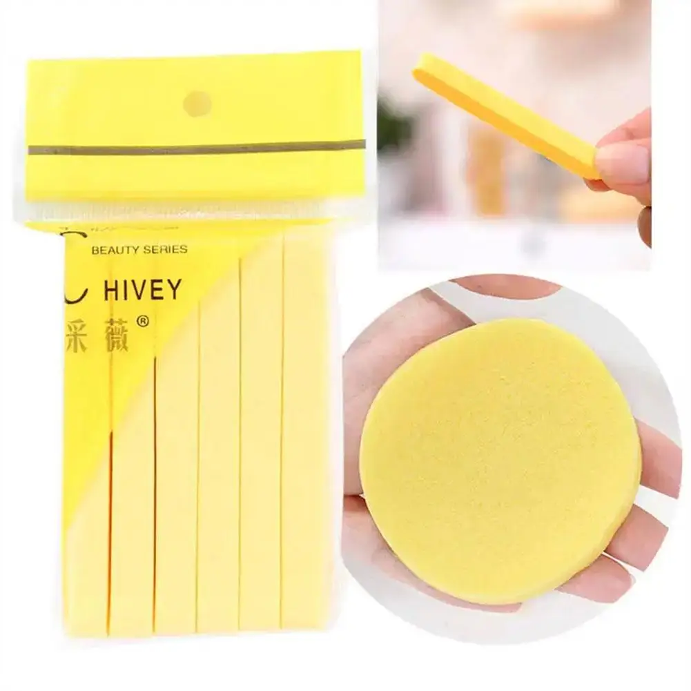 Compressed Strip Face Wash Sponge Puff 12pcs PVA Compression Strip Beauty Pads Wipes Cotton Cleansing Makeup Reusable Strip K0I9