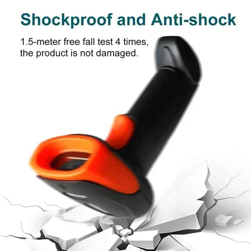 [NOVO A09R!】 Scanner de código de barras 2D portátil 2.4G sem fio Bluetooth 1D 2D QR Code Reader Scanner de código de barras com fio