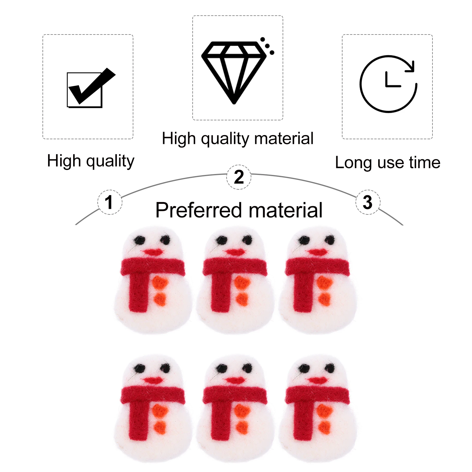 

Snowman Decoration Xmas Felt Ornament Party Supplies Household Ornaments Christmas