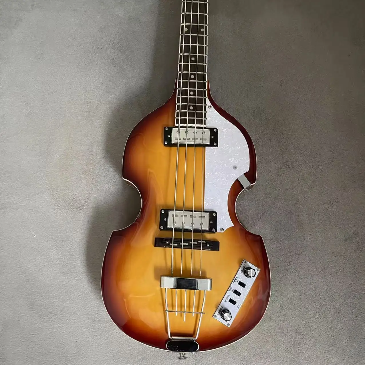 Bass 4 Chord BB2 Electric Bass, Sunset Color Body, Factory Realistic Photo, In Stock, Order and Ship Immediately