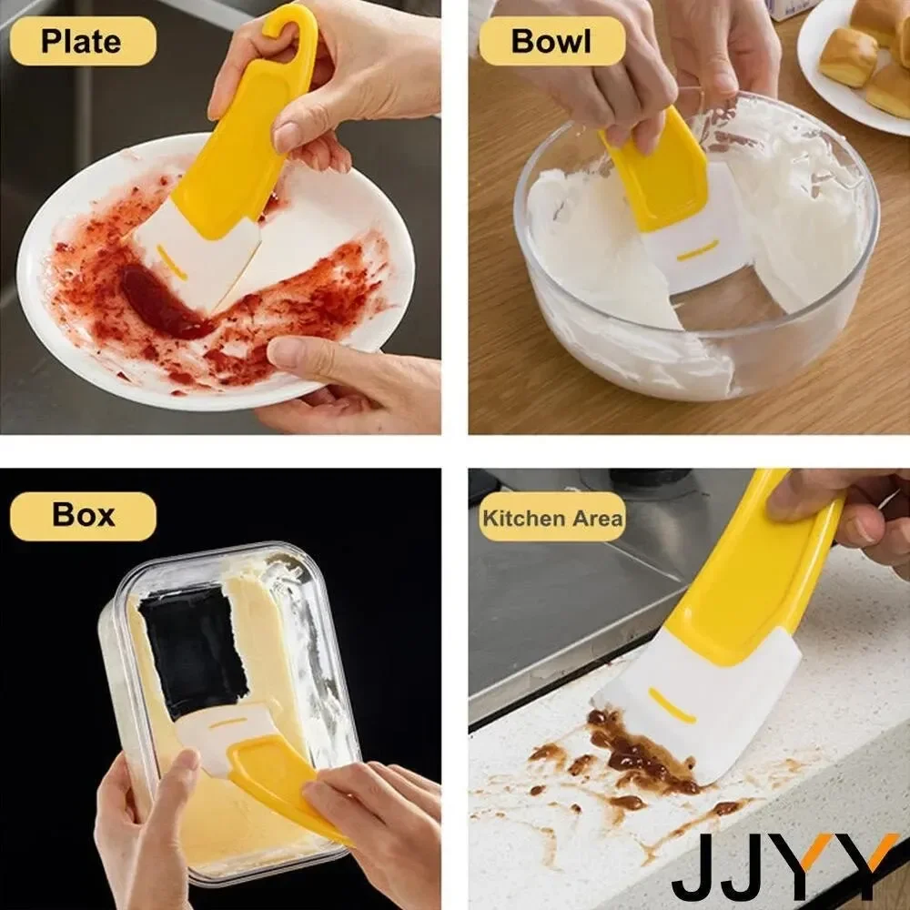 S/L Silicone Cleaning Scraper Spatula Kitchen Spatula for Dirty Fry Pan Dish Pot Washing Heat Resistant for Pasta for Cooking