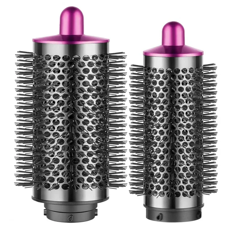Cylinder Comb and Adapter for Dyson Airwrap Styler / Supersonic Hair Dryer Accessories,Curling Hair Tool,Rose Red & Gray