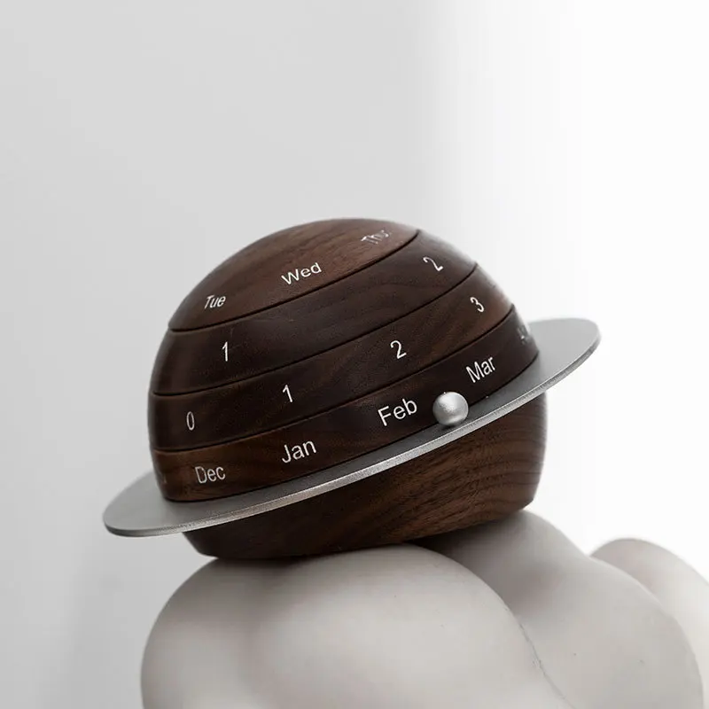 

Earth calendar ornament perpetual calendar living room ornament desktop entrance ornament housewarming gift