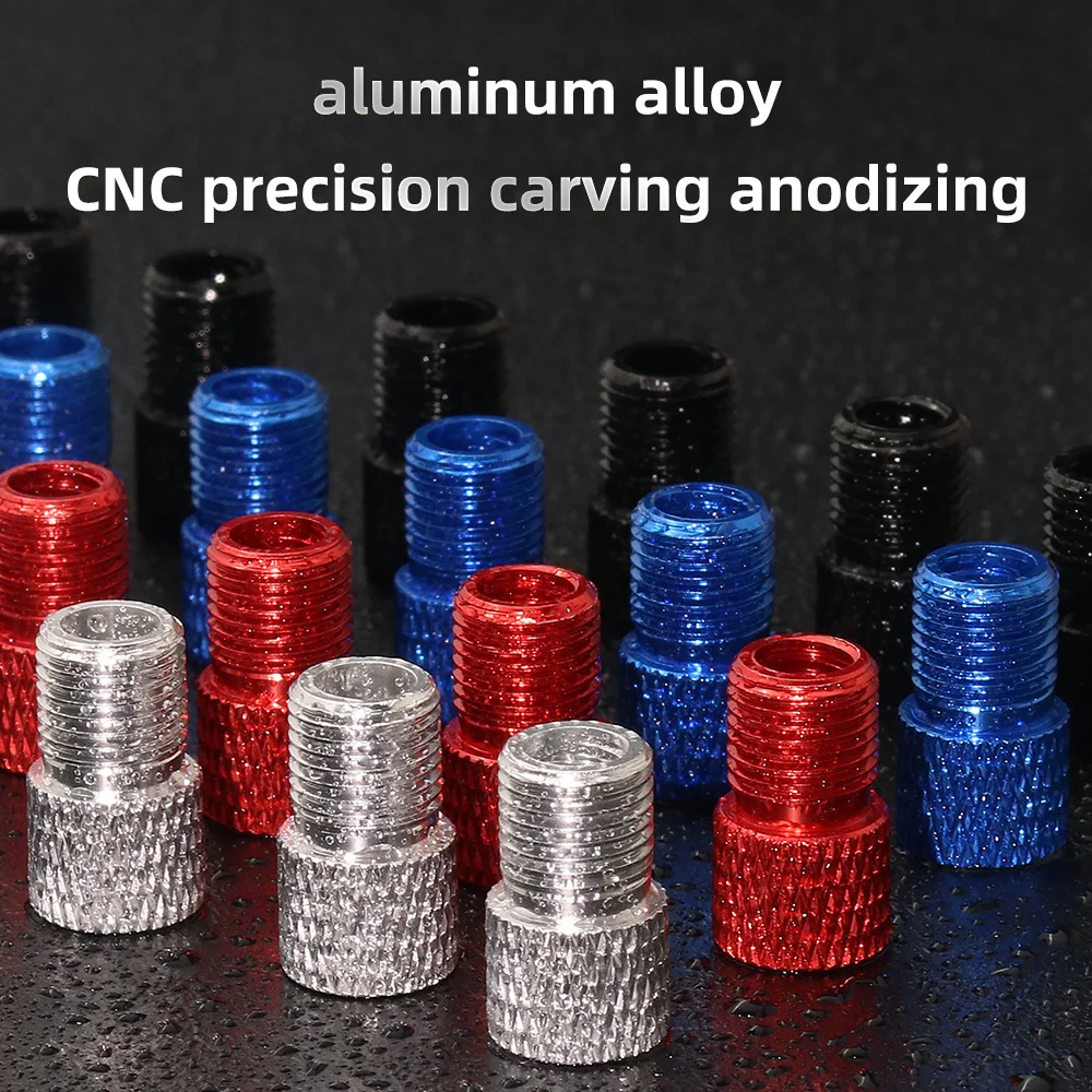 VXM دراجة سبائك الألومنيوم CNC دراجة صمام محول تحويل بريستا شريدر صمام مضخة فوهة الهواء أنبوب أدوات الدراجات الملحقات #4