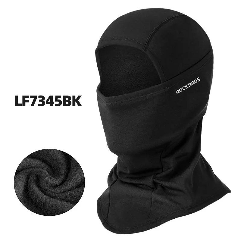 ROCKBROS Winter Full Face Mask Warm Scarf Balaclava Helmet Liner Skiing Hiking Bike Mask Windproof Breathable Headgear Outdoor