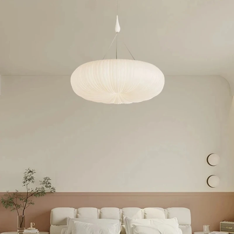 Modern LED Acrylic Iron Ceiling Light Living Room Hallway Children's Room Bedroom Hotel Villa Warm Atmospher Creamy Pumpkin Lamp