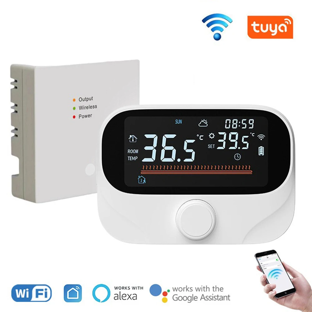 Smart WIFI Tuya Gas Boiler Thermostat WiTH3 RF Wireless Temperature Controller for Wall-Mounted Boilers Room Heating