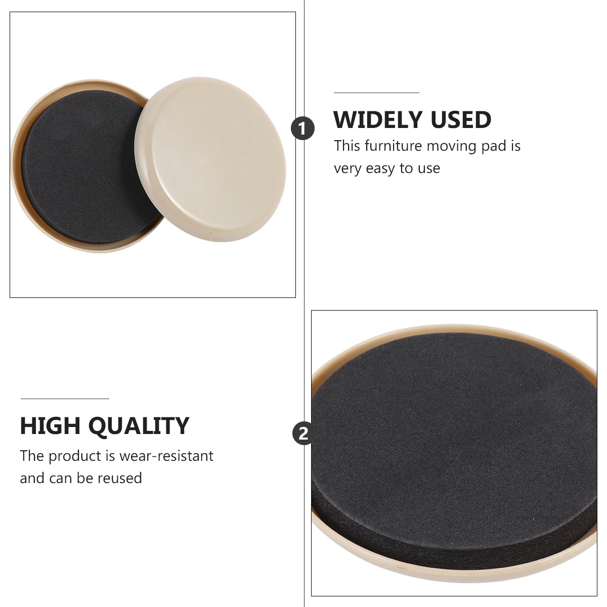 

8 Pcs Feet Glide Pad Furniture Pads Sliding Aid Carrier Mover Eva Cabinet Moving Mat