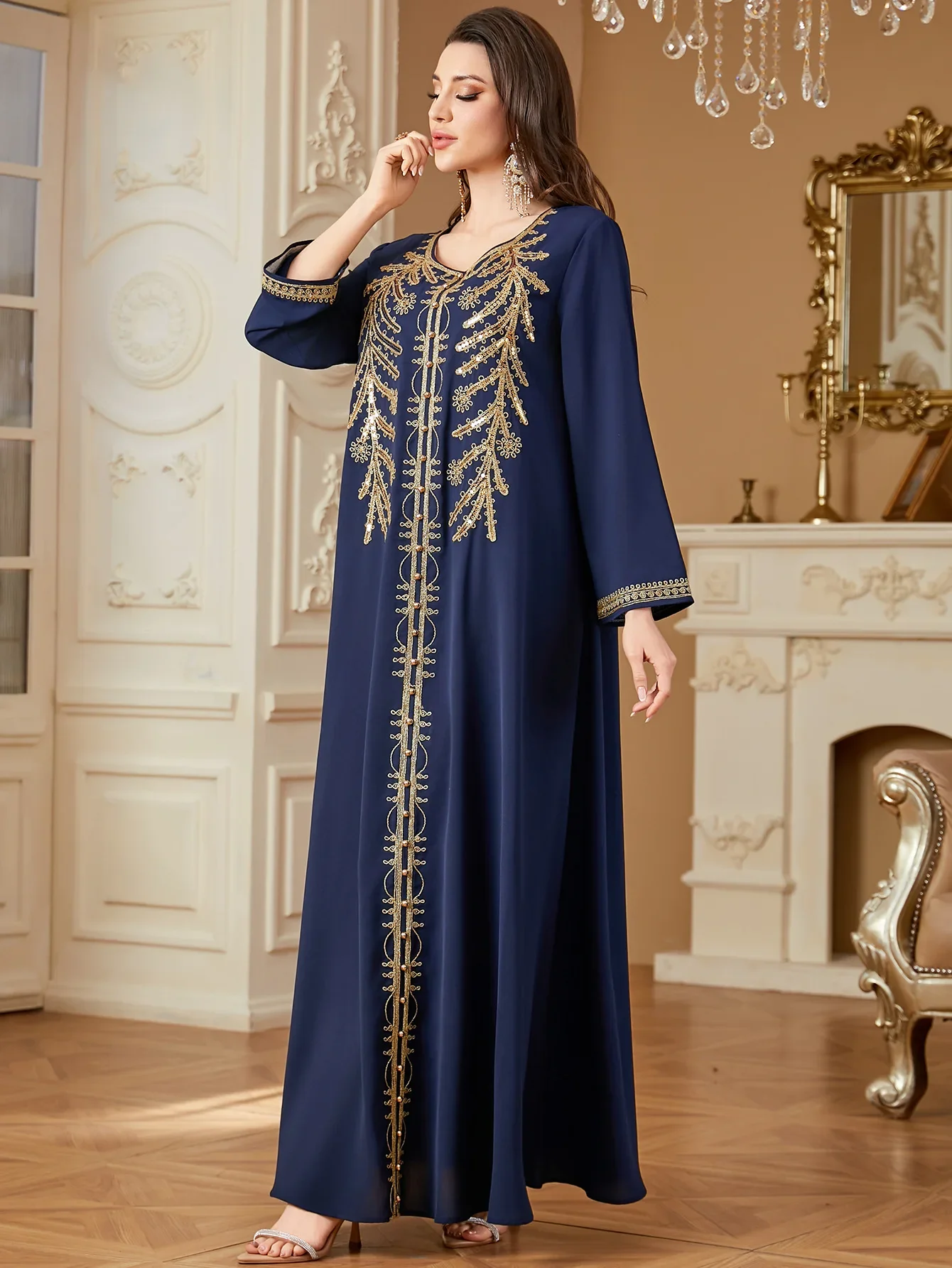 

2025 модная вышивка Абая Дубай кафтан женское мусульманское платье Турция кафтан Femme Musulmane Vestidos ислам Джалабия Ид Джеллаба