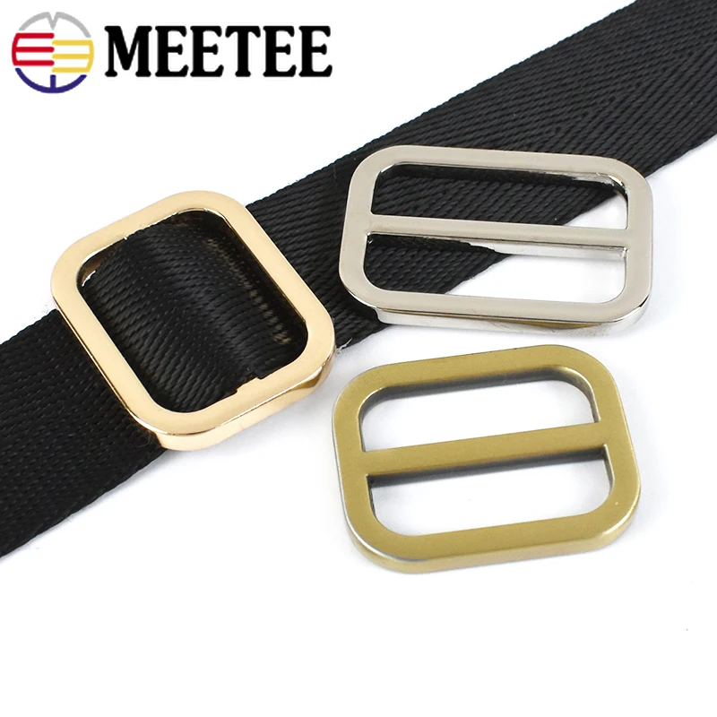 5/10Pcs 25-50mm Metal Tri-Glide Slider Adjust Buckle Webbing Hook Leather Bags Shoulder Strap Belt Clasp DIY Sewing Accessories