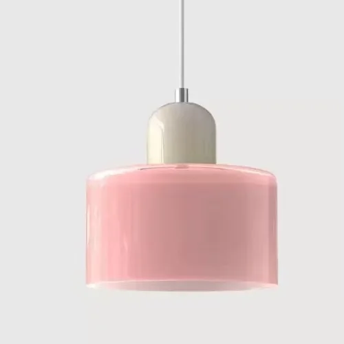 Vintage glas-in-lood kroonluchter klein nachtkastje eetkamerlamp E27 roze oranje groen wit decoratieve verlichtingsarmatuur voor thuis
