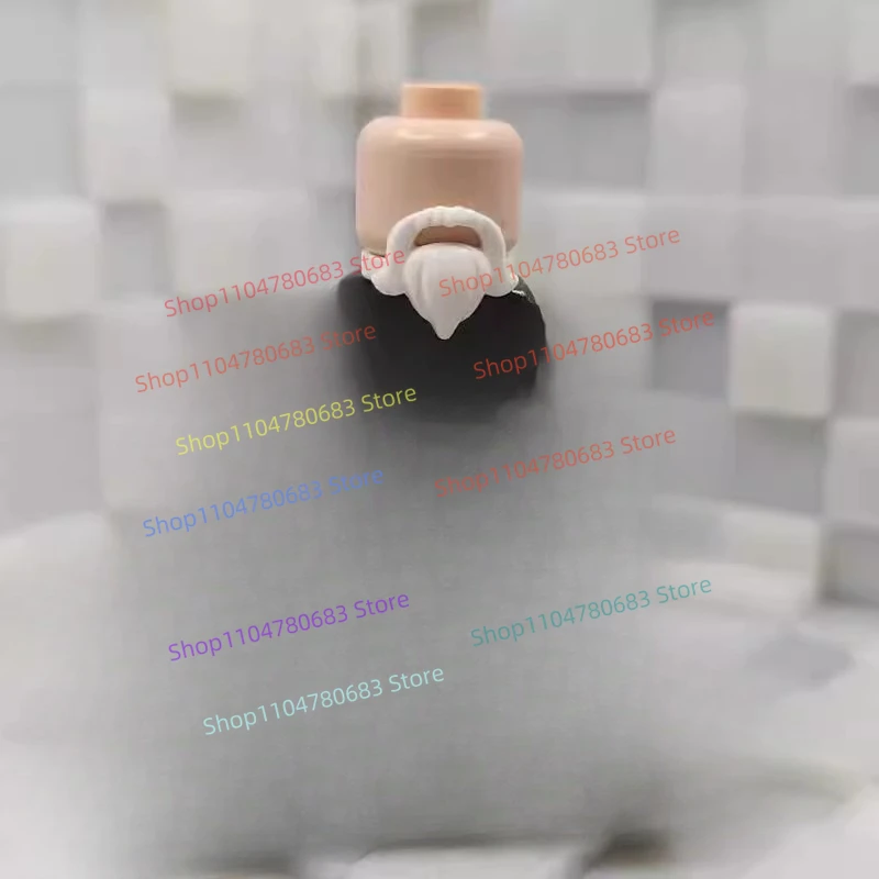 

MOC New Building Blocks Doll Third-party Production Accessories Parts Head Wearing Beard Mosaic Toy Ornaments Collection.