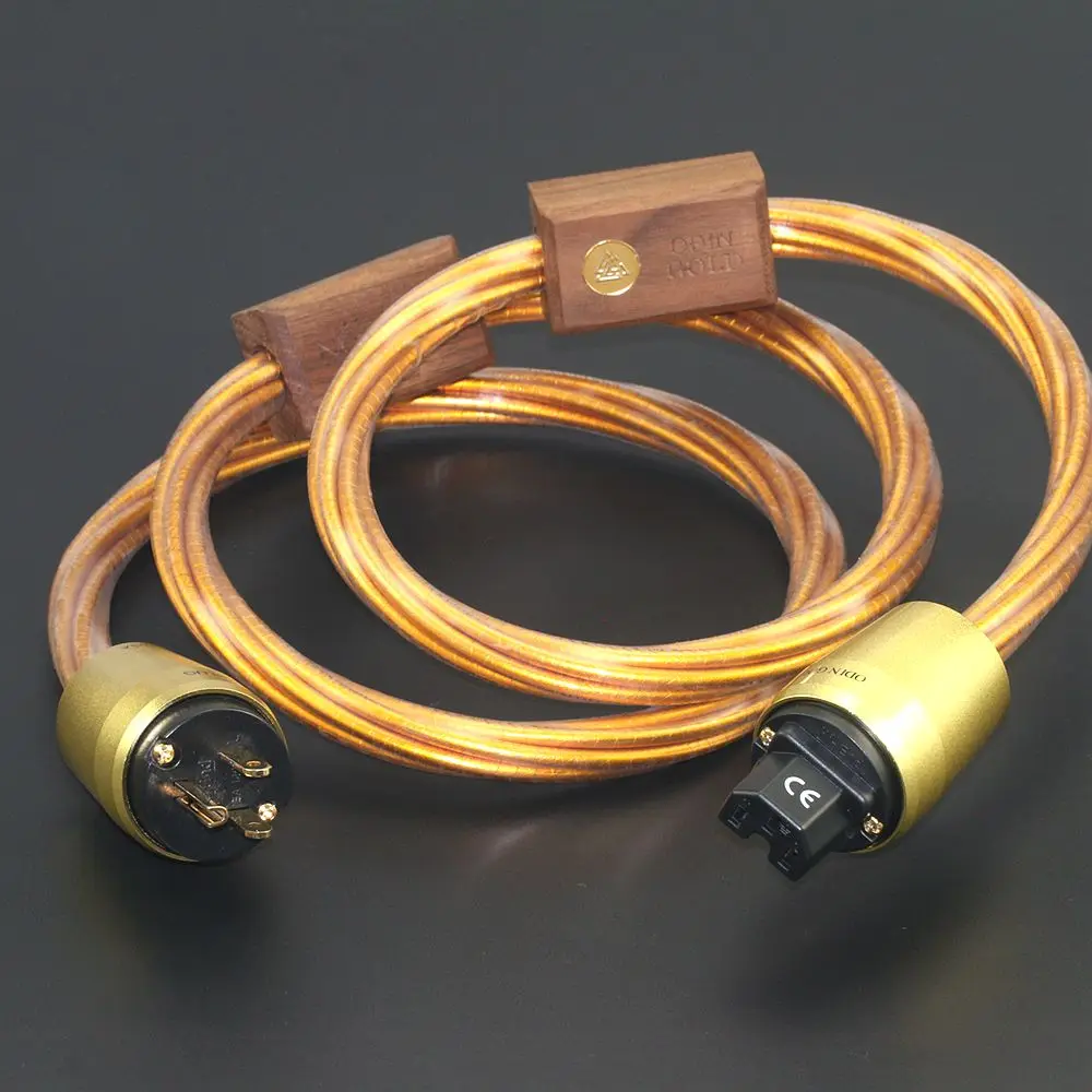 High quality Gold Odin Supreme Reference HiFi Power Cable 7-core Amplifier CD Gallbladder Audio Power Connection Cable