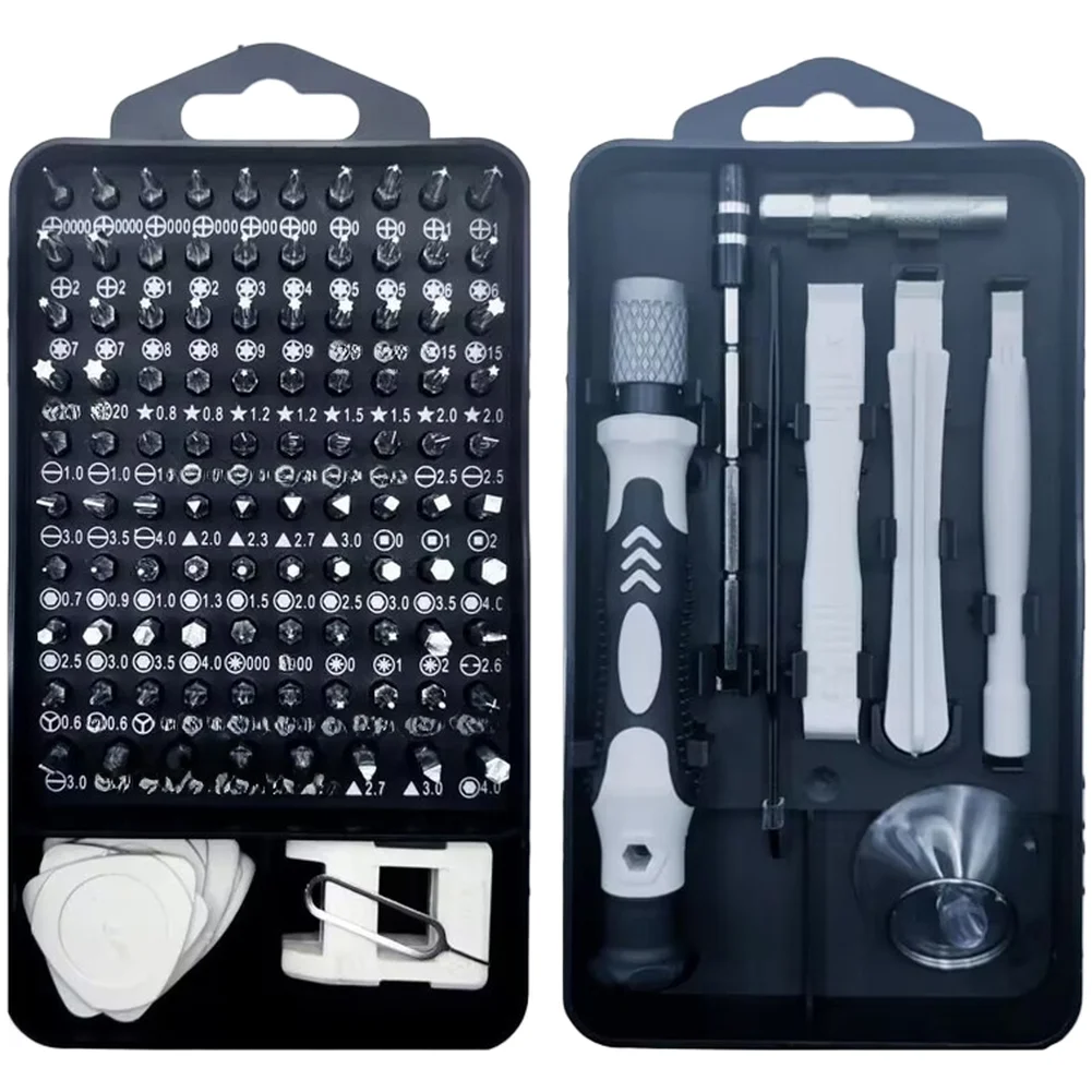 115 In Magnetic Screwdriver Set For Cr-V Steel Bits With 360 Rotatable Handle For Phone Watch Laptop Repair Tool Kit