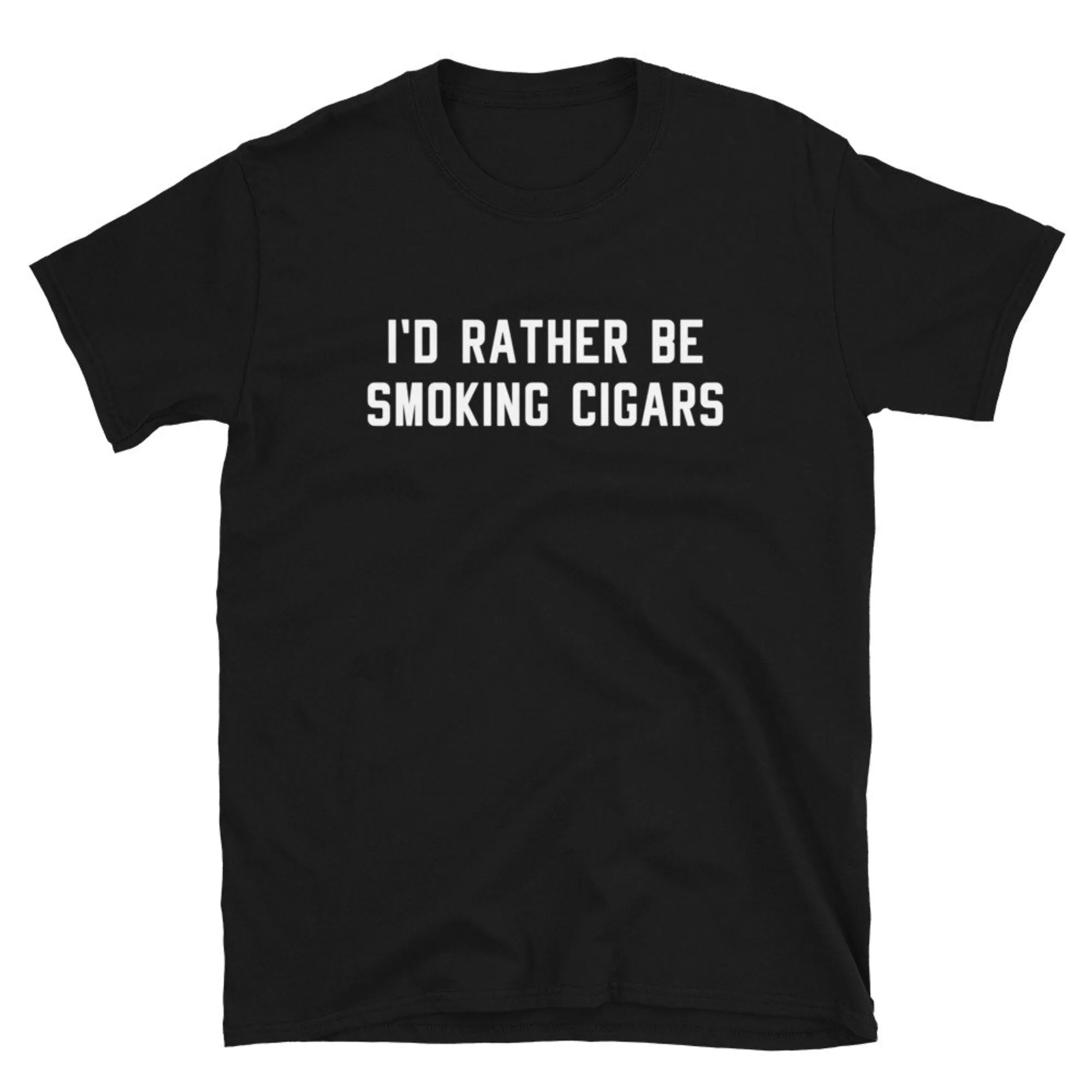 Cigar Smoker Smoking T Shirt I'D Rather Be Cigars Funny Cigarillo Aficionado Connoisseur Collector Birthday