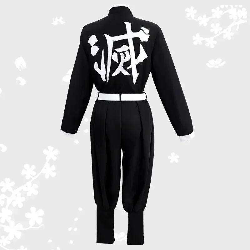 Demon Slayers Kimetsu No Yaiba Cosplay Costume Top Jacket Pants Black Team Uniform Unisex Halloween Clothes
