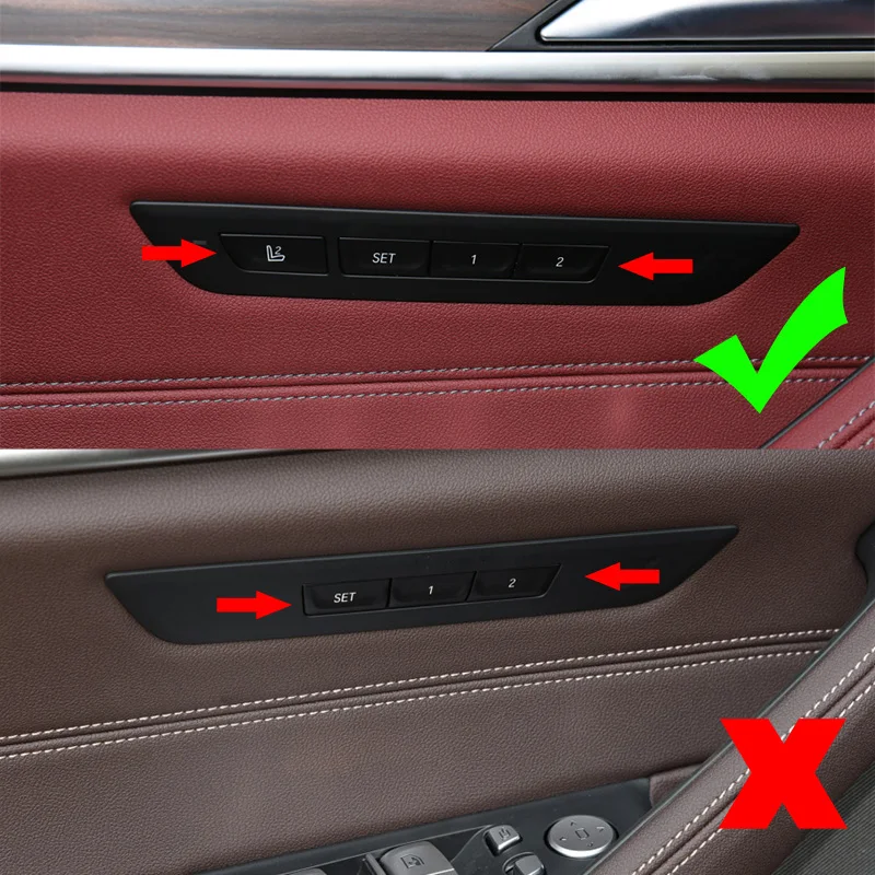 Car Styling For BMW 5 Series G30 G38 2019 2020 2021 Door Seat Memory Buttons Decorative Cover Trim Interior Auto Accessories