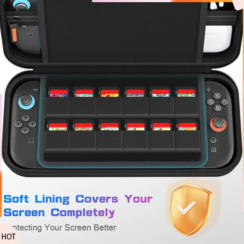 

Новости для футляра Switch 2, можно держать 24 игровых картриджа, жесткий дорожный чехол для переноски, чехол для консоли и аксессуаров