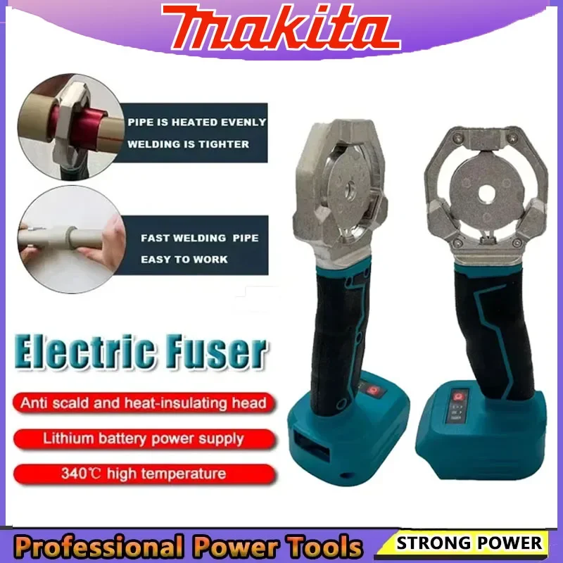 

Сварочный фьюзер Makita, беспроводной электрический паяльник PPR PE, пластиковая трубка, полипропилен, нагрев, термоплавкий для батареи 18 В