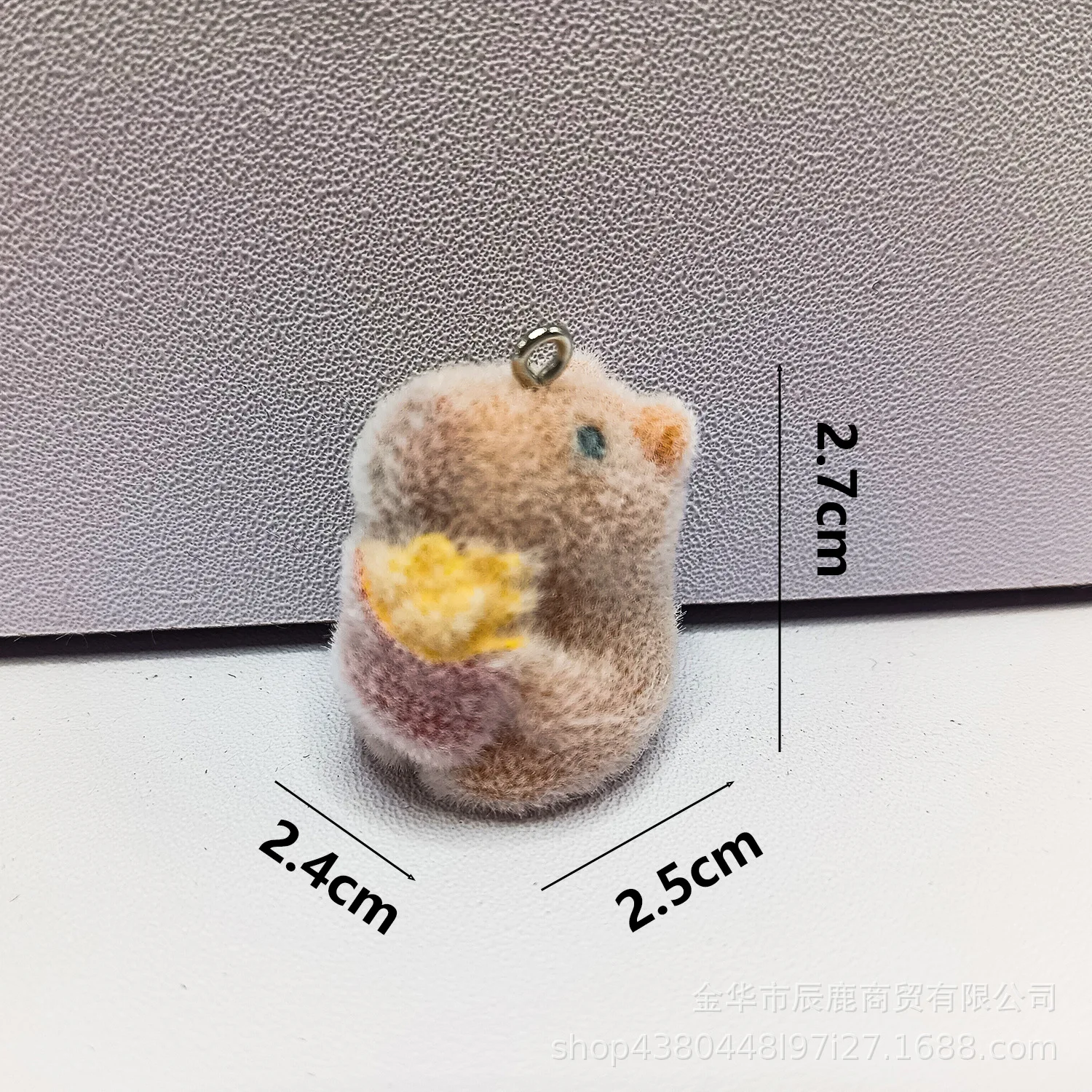 20pcs 3D Flocking Cute capybara Doll Cartoon Animal Resin Charms For Keychain Necklace Earrings Making DIY Jewelry Accessories