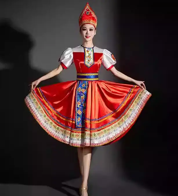 Russian Folk Dance Dress Women Classical Perform New Include Hat